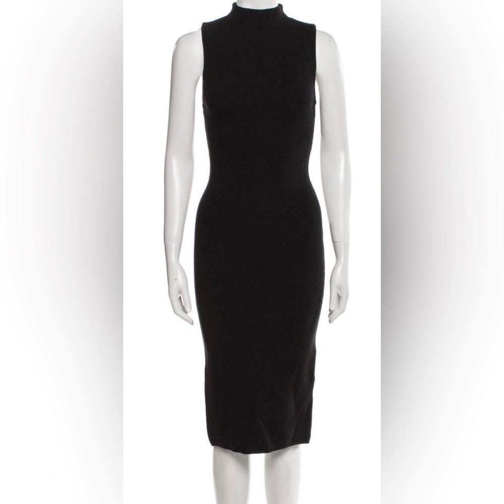 Alice + Olivia Black Midi Dress